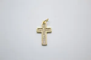 Cross with CZ Cubic Zirconia Stone (A331)