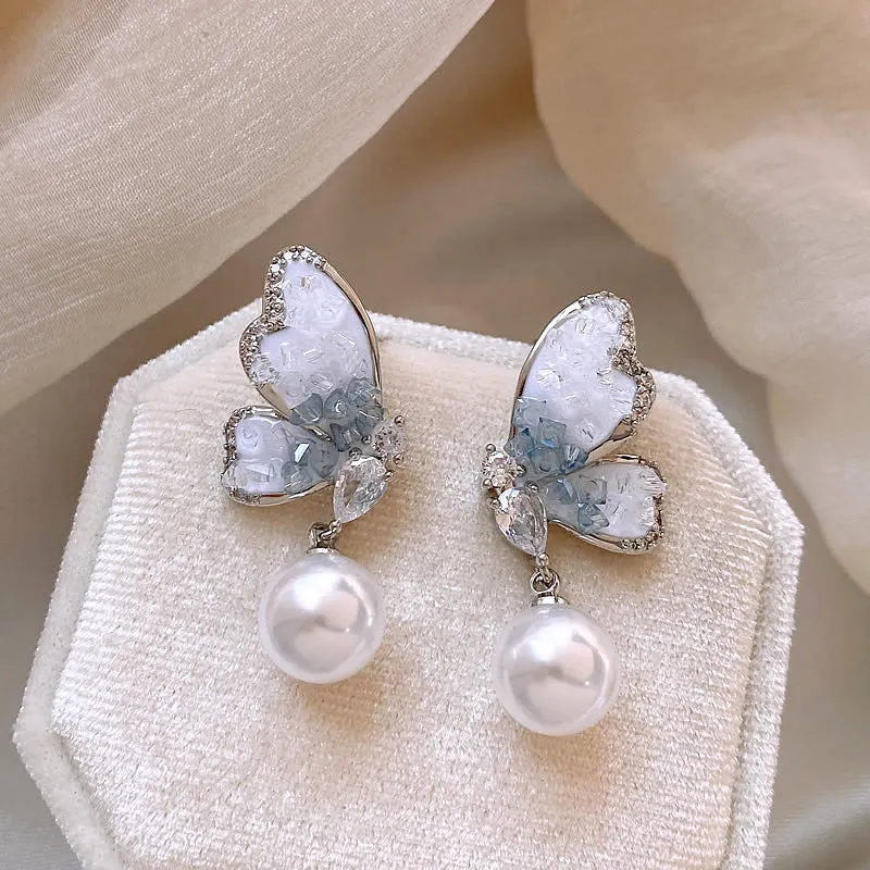 Crystal Butterfly Earrings