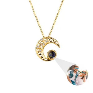 Custom Projection Photo Necklace Trendy Star Moon Necklace for Women Fashion Jewelry