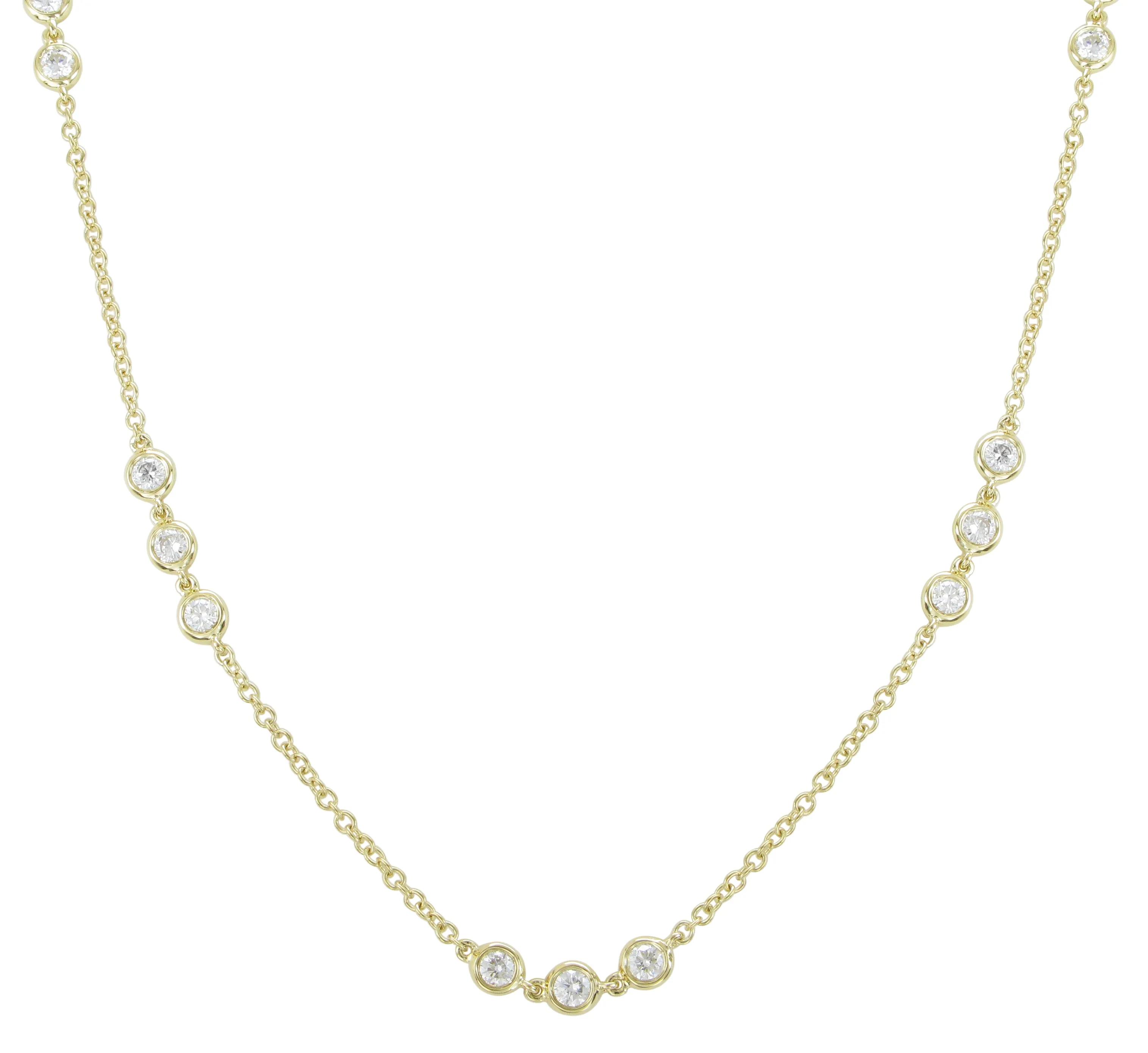 Diamond By The Yard Chain Necklace 1.73ct tw