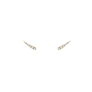 Diamond Eyelash Stud Earrings