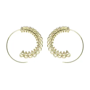 E1020 - Simple round rotating earrings