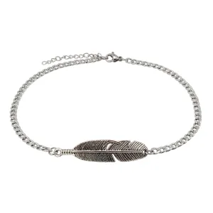 Feather Anklet (Silver-Plated)