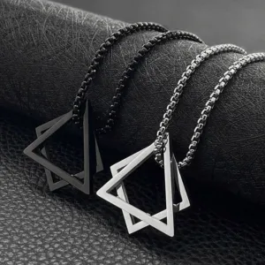 Geometry Triangle And Square Necklace