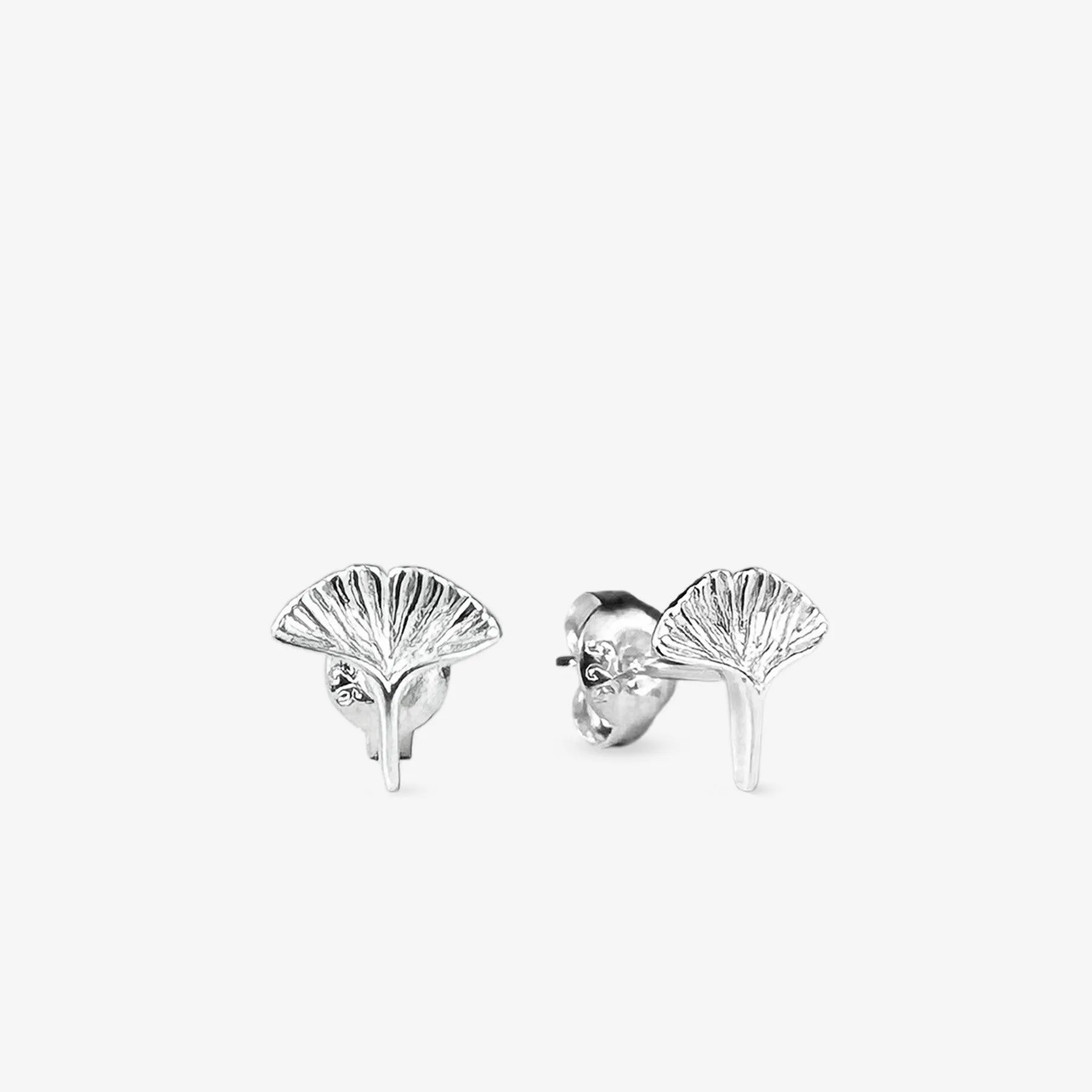 Ginkgo Leaf Stud Earrings