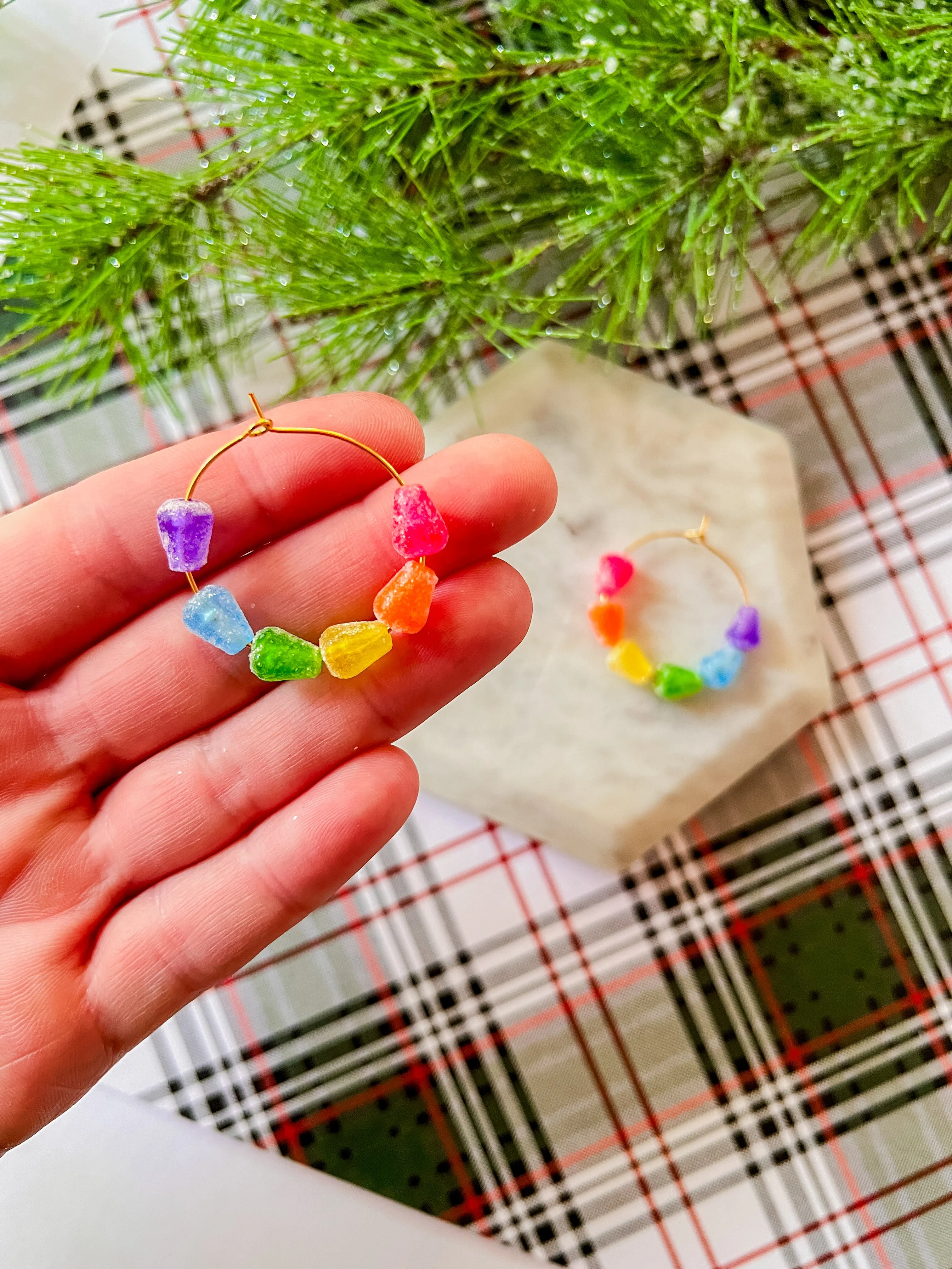 Goody Goody Gumdrop Hoops | Glitter Earrings