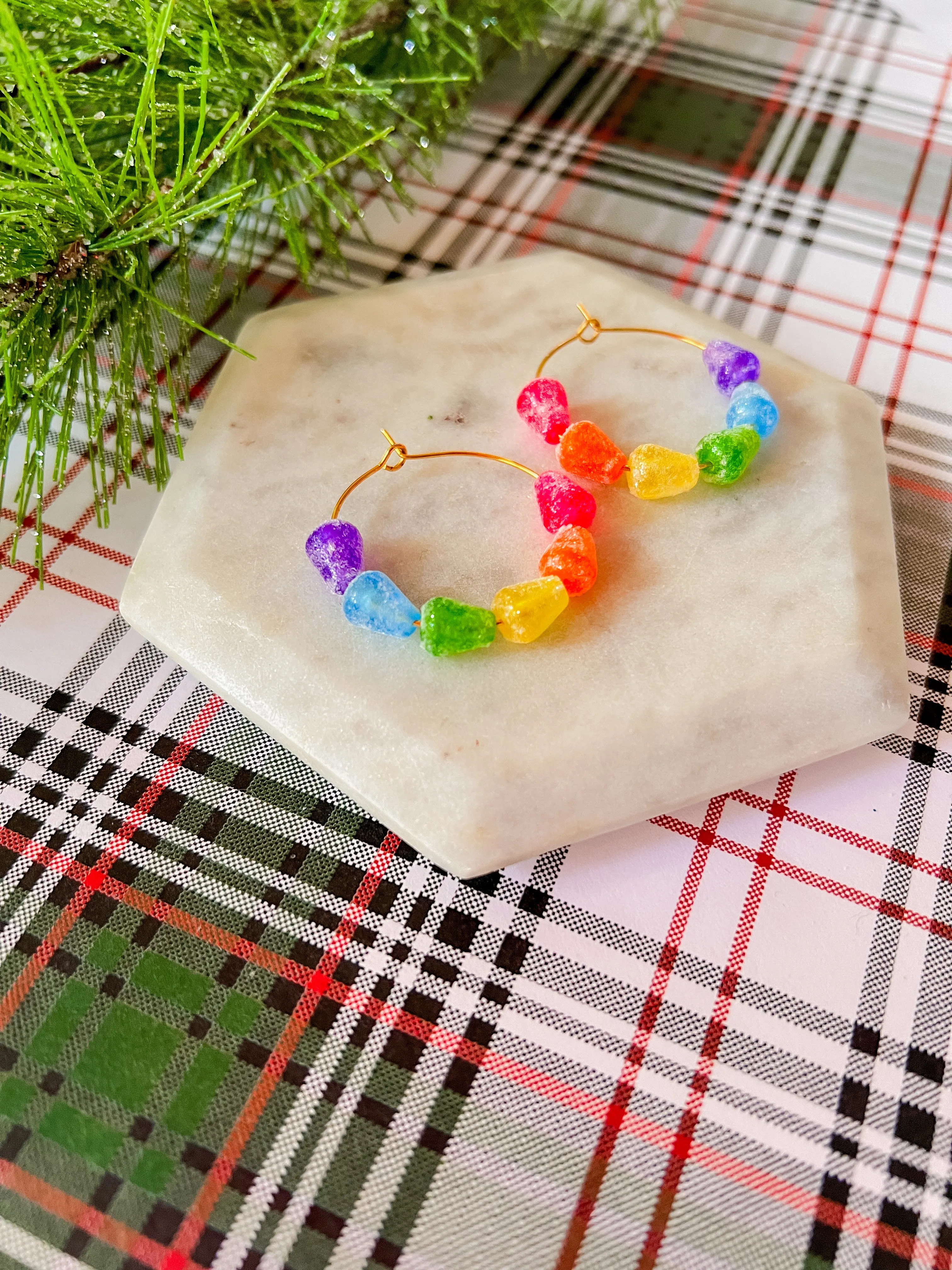 Goody Goody Gumdrop Hoops | Glitter Earrings