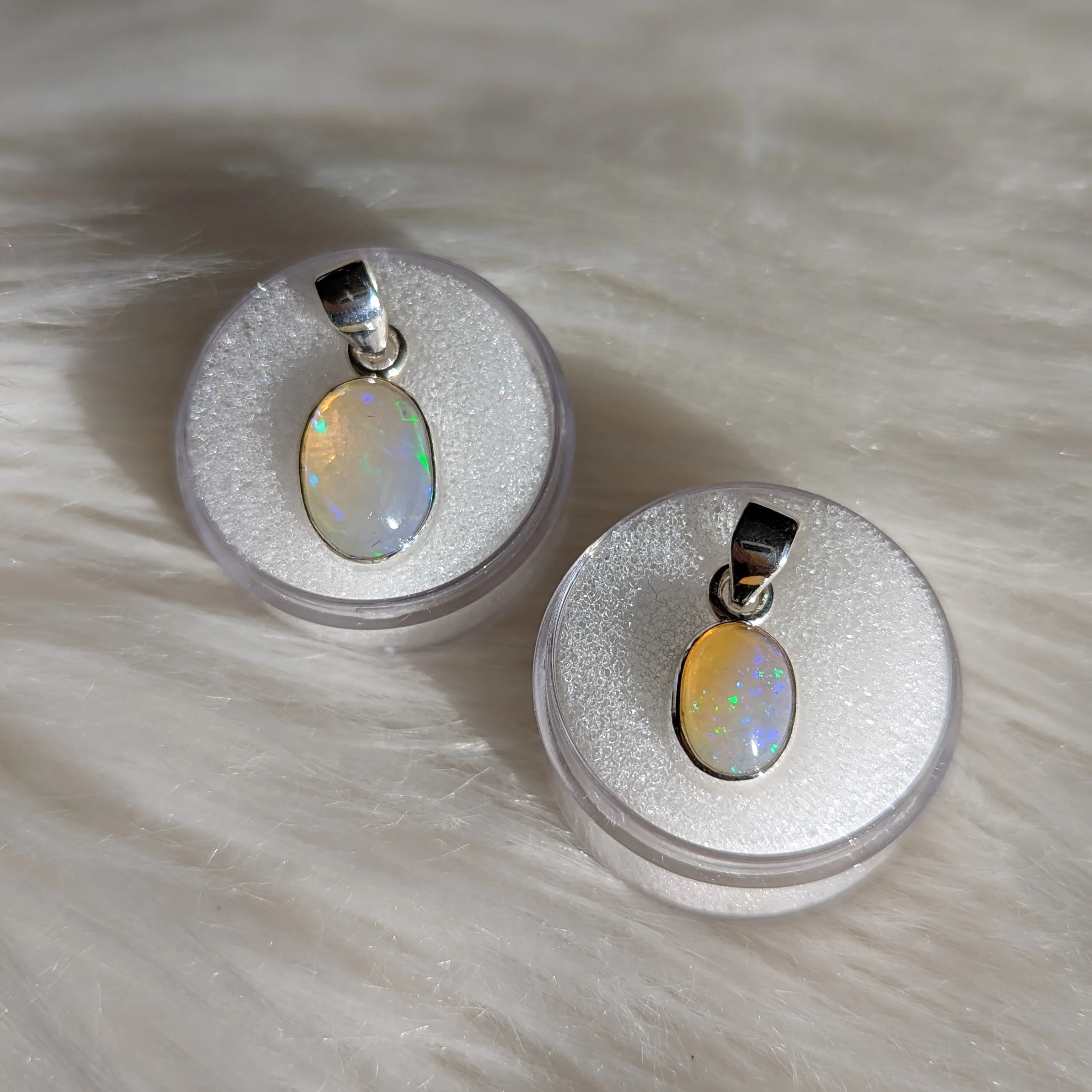 Gorgeous, Shimmering Ethiopian Opal Pendant In Sterling Silver ~ Silver Chain Included