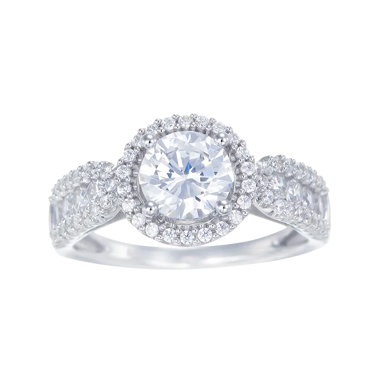 Graceful Royal Design Halo Ring