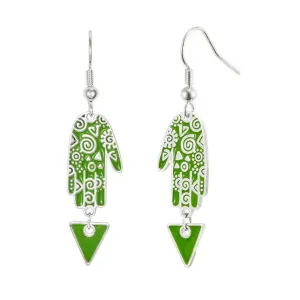 Healing Hands Earrings - Green