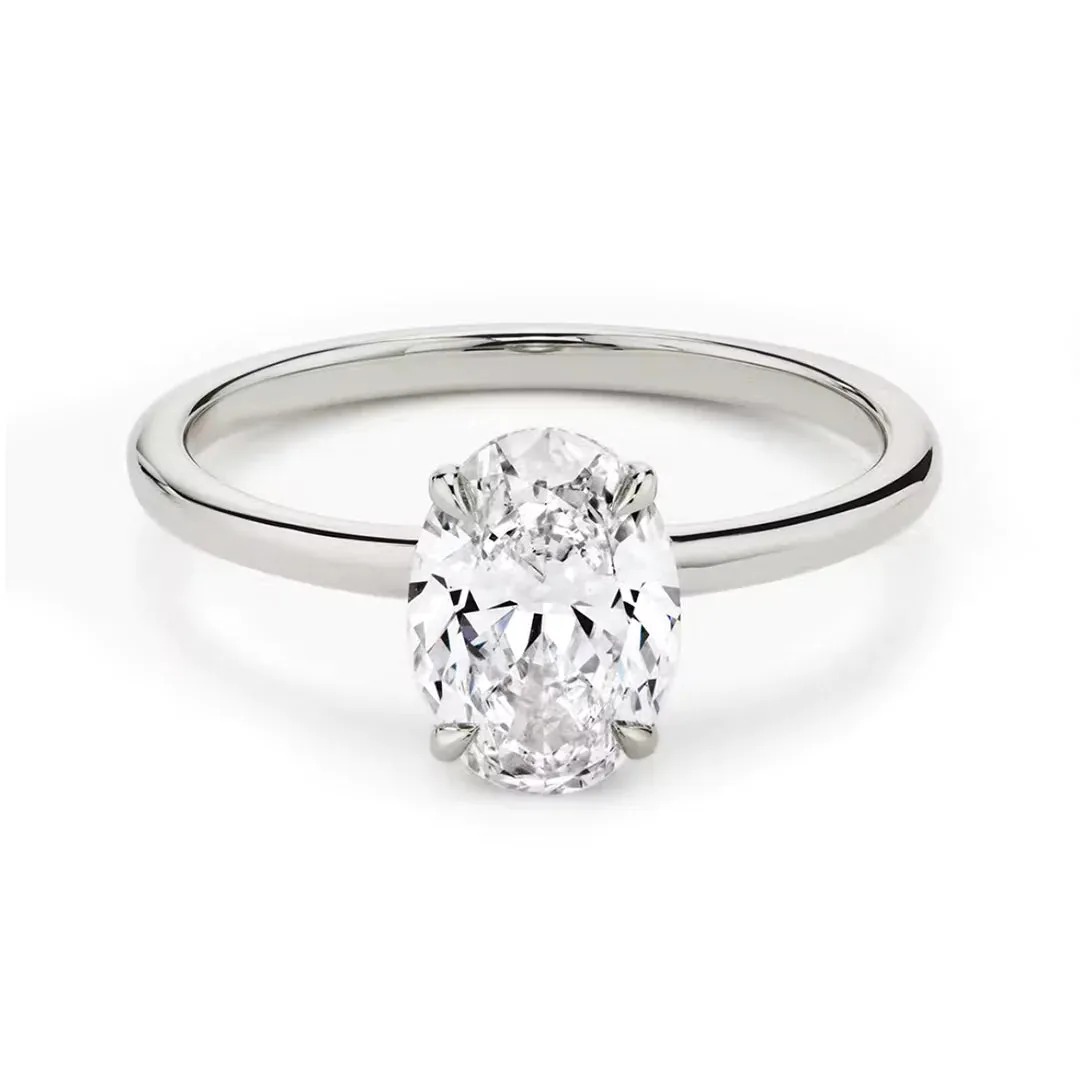 Helena | Oval Solitaire Diamond Engagement Ring