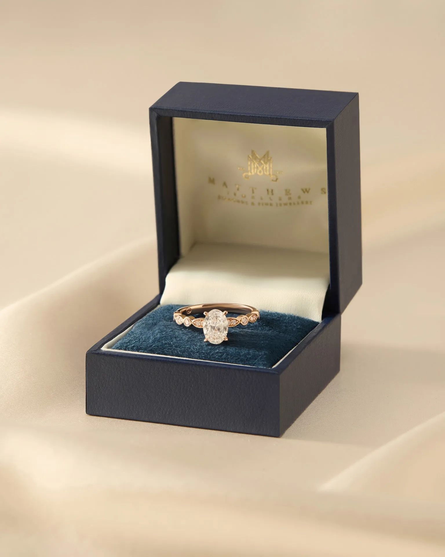 Helena | Oval Solitaire Diamond Engagement Ring