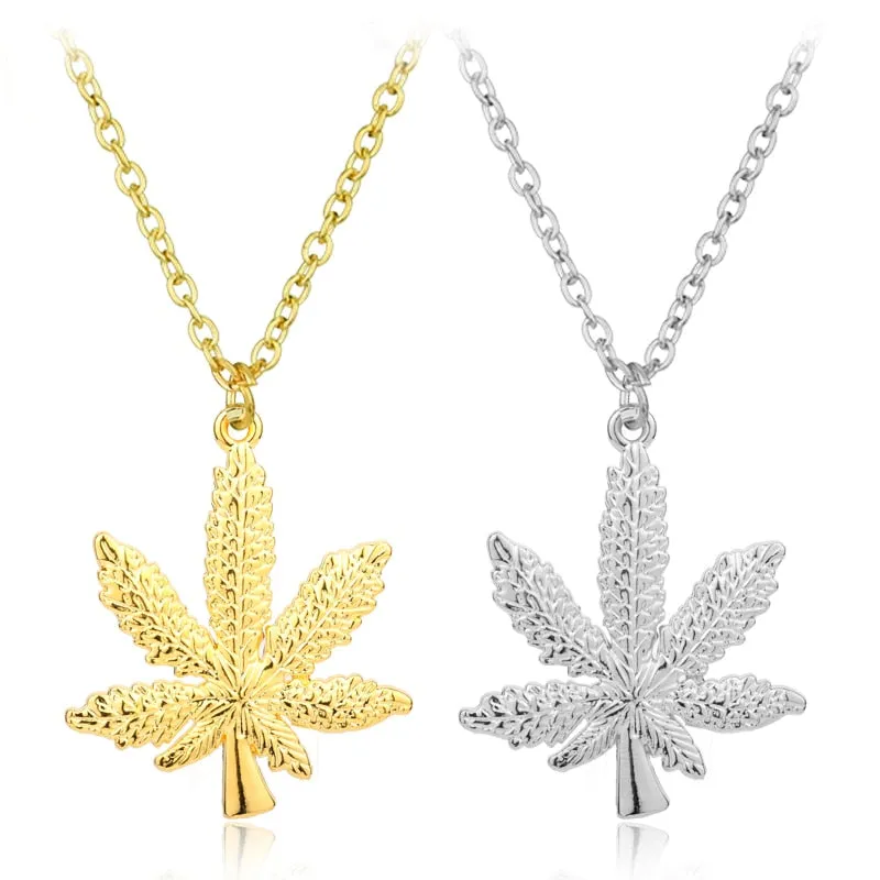 Hiphop  Jewelry Weed Leaf  Chain