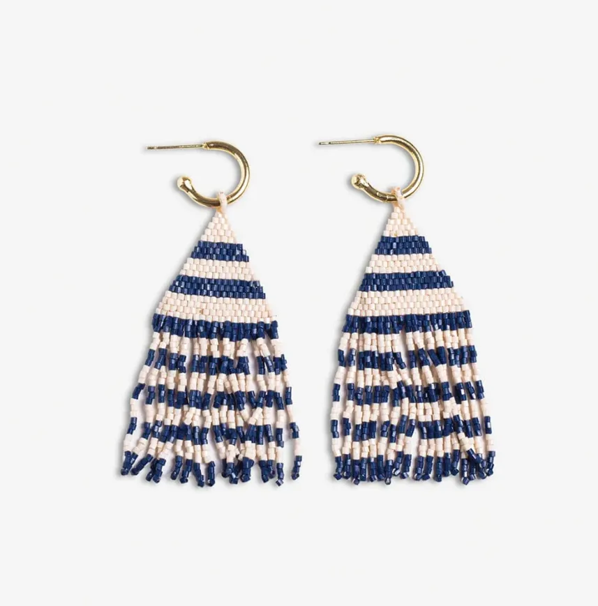 James Beaded Fringe Earrings | Ink   Alloy