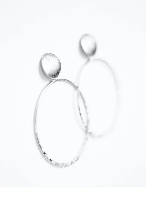 Jenn Silver Hoop Earrings