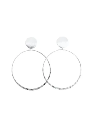 Jenn Silver Hoop Earrings