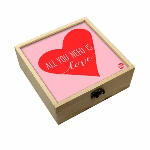 Jewellery Box Makepup Organizer -  All You Need Is Love Pink