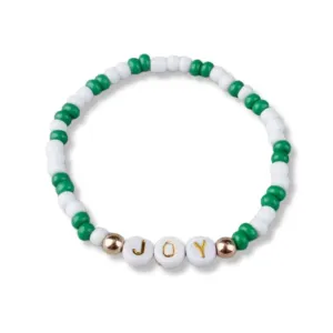 Joy Holiday Beaded Friendship Stretch Bracelets