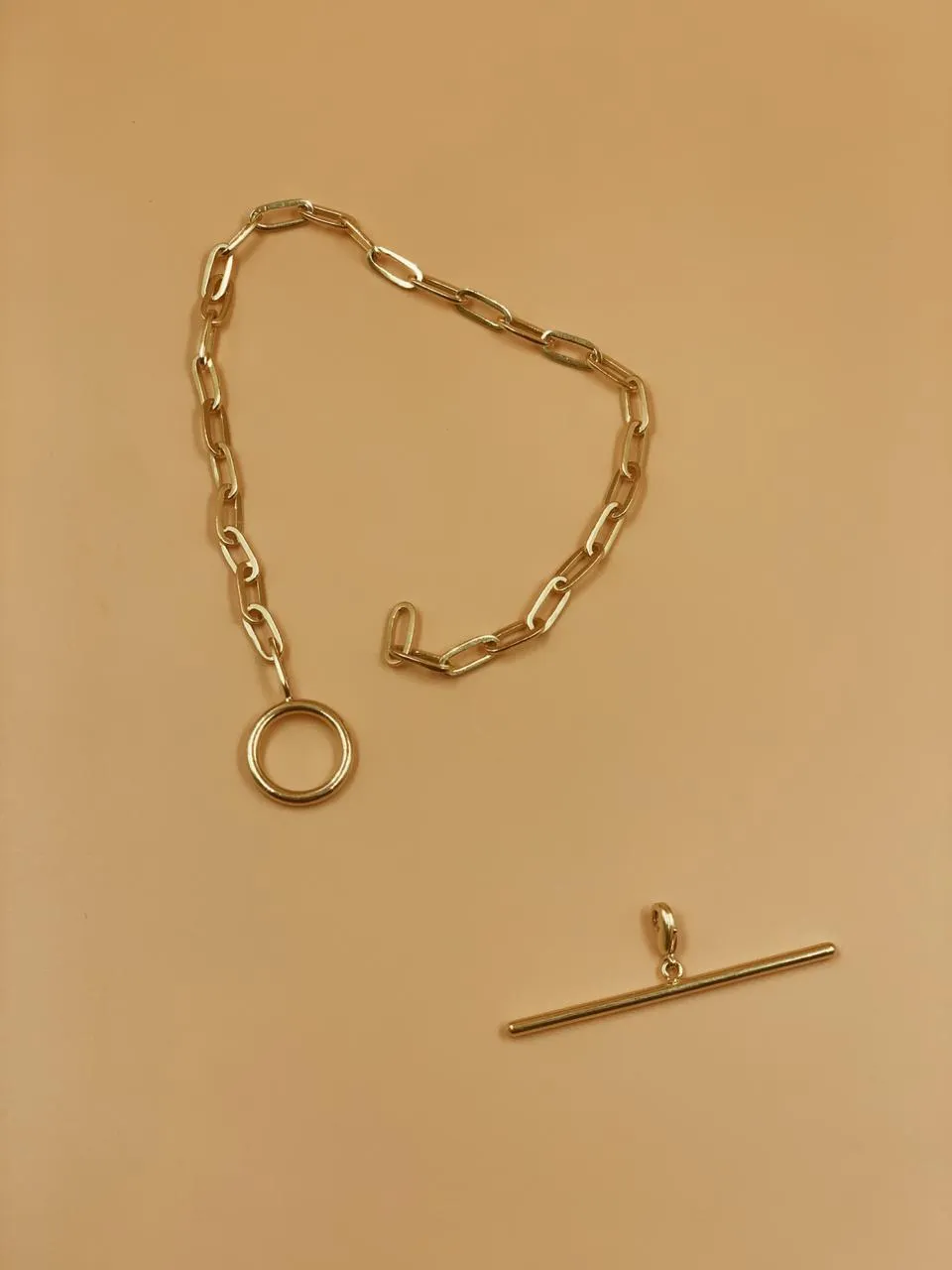 Kaori Toggle Anklet With and Without Charm In Brass