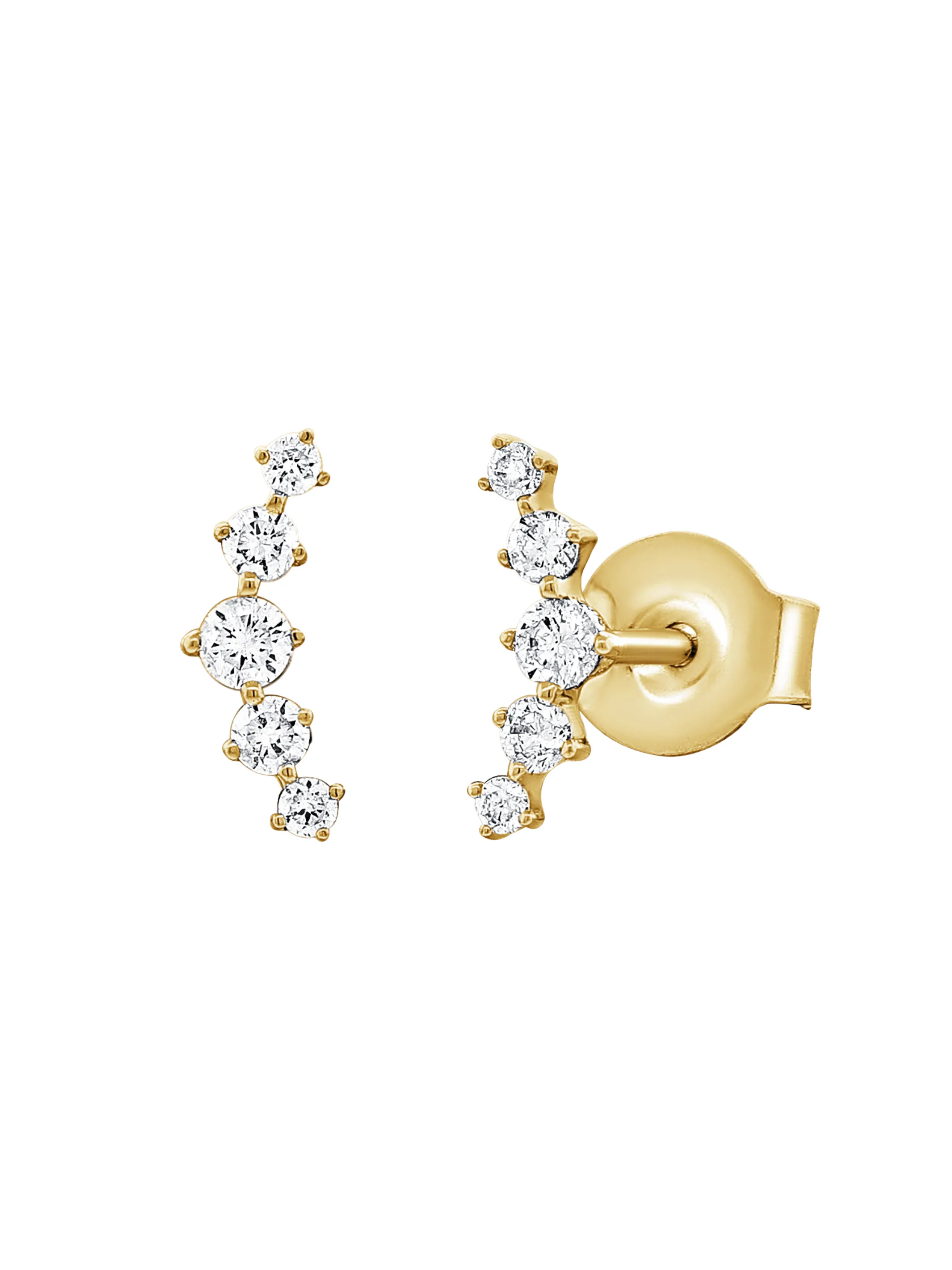 Kelly Climber Stud Earrings 14K