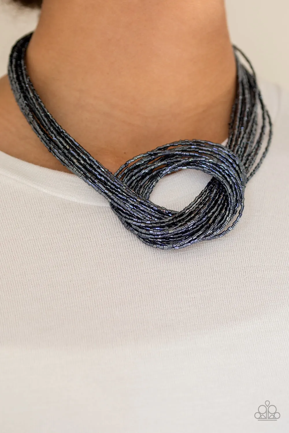 Knotted Knockout Blue-Necklace