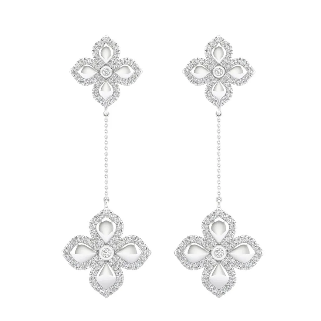 La Fleur Diamond Drop Contour Earrings