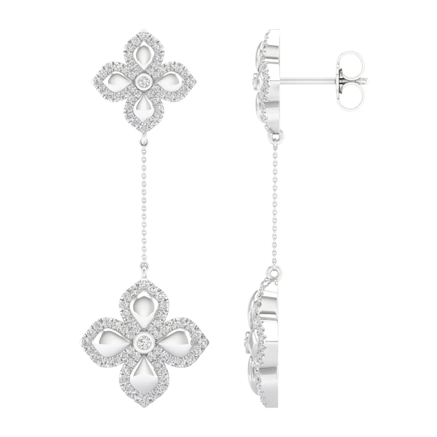 La Fleur Diamond Drop Contour Earrings