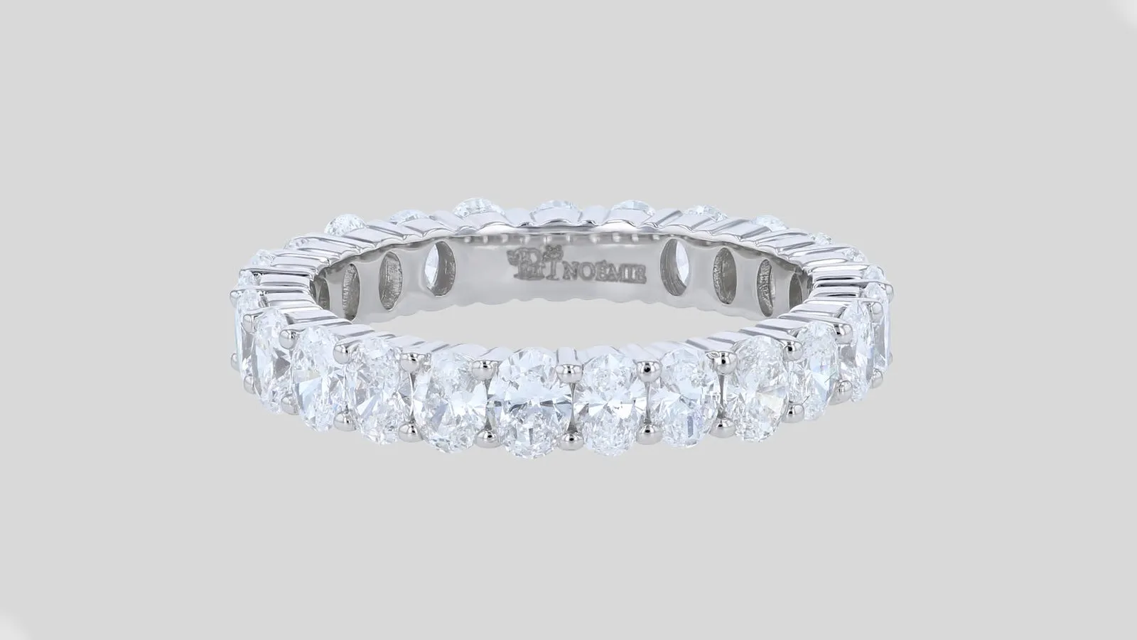 Lab Grown Oval Cut Diamond Eternity Band Ring