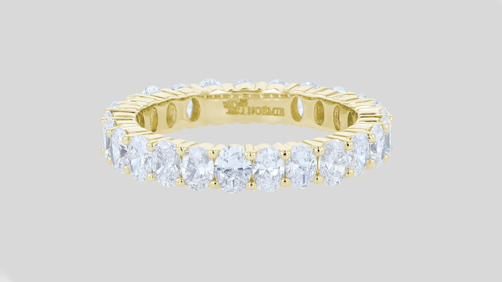 Lab Grown Oval Cut Diamond Eternity Band Ring