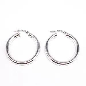 Large Silver Bold Hoops