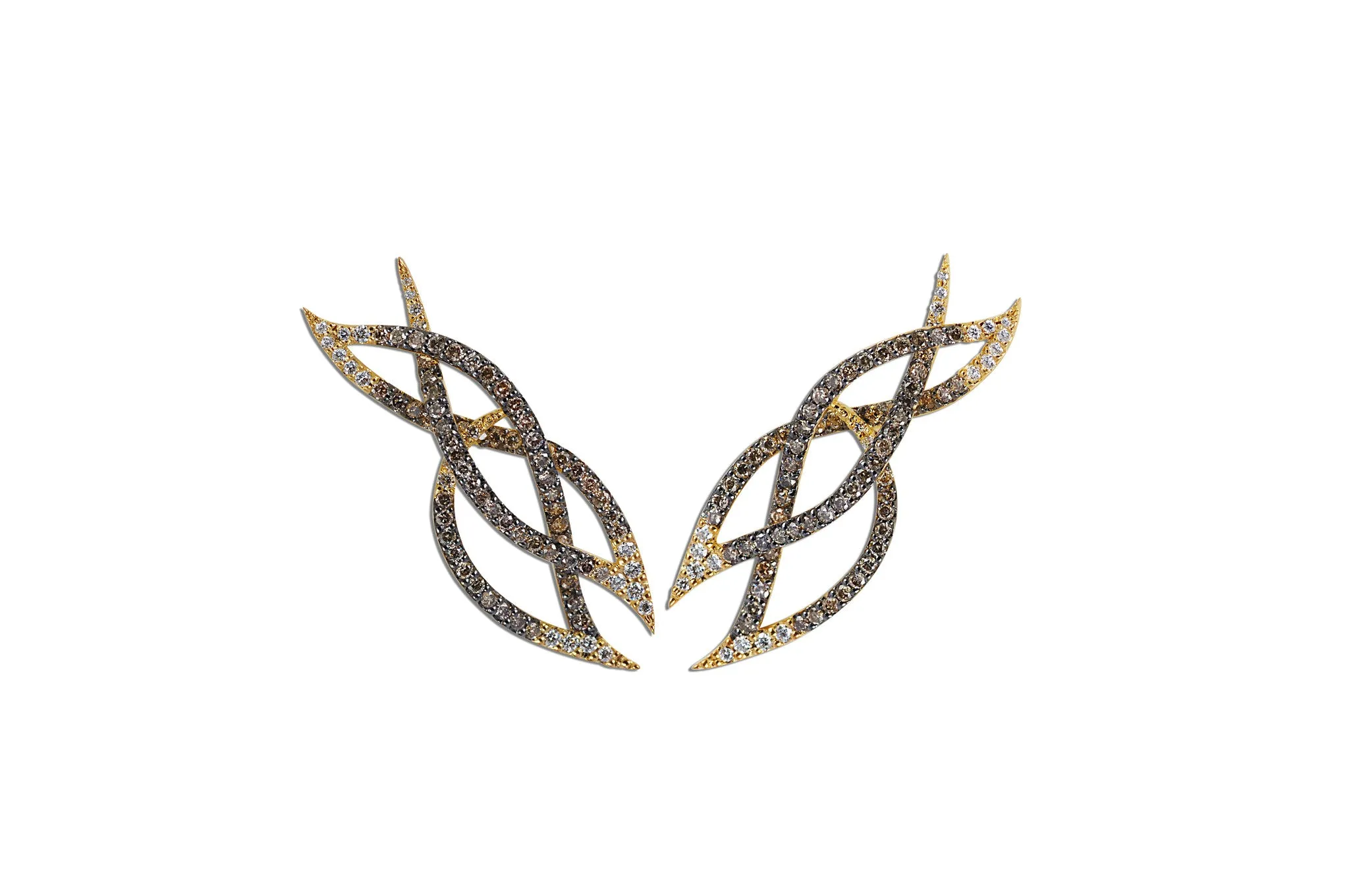 Le Phoenix Intertwined Diamond Earrings [as seen on Uzo Aduba]