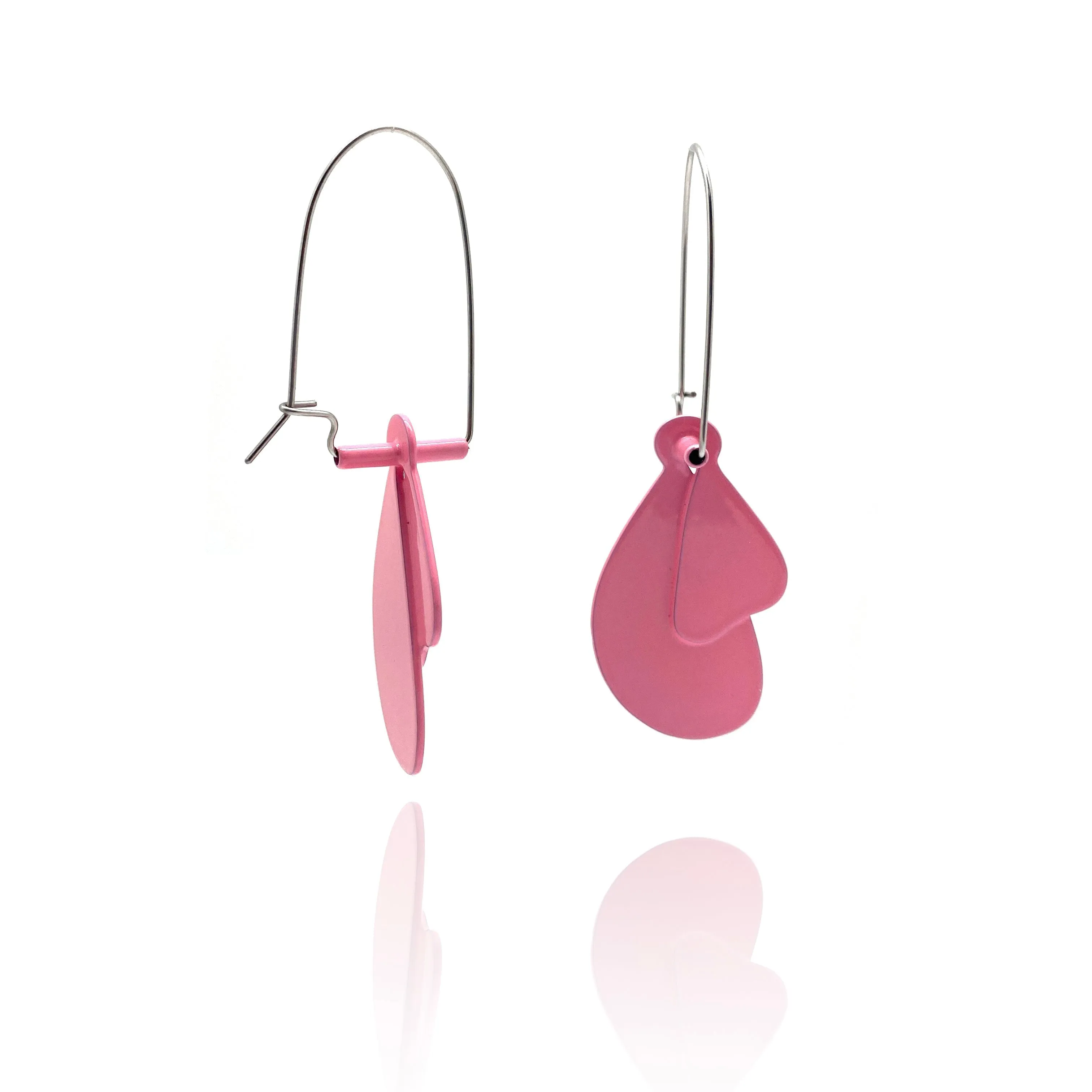 Leaf Earrings - Pink