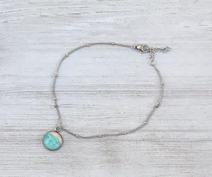 Longboat Key Island Watercolor Anklet | Handmade Jewelry