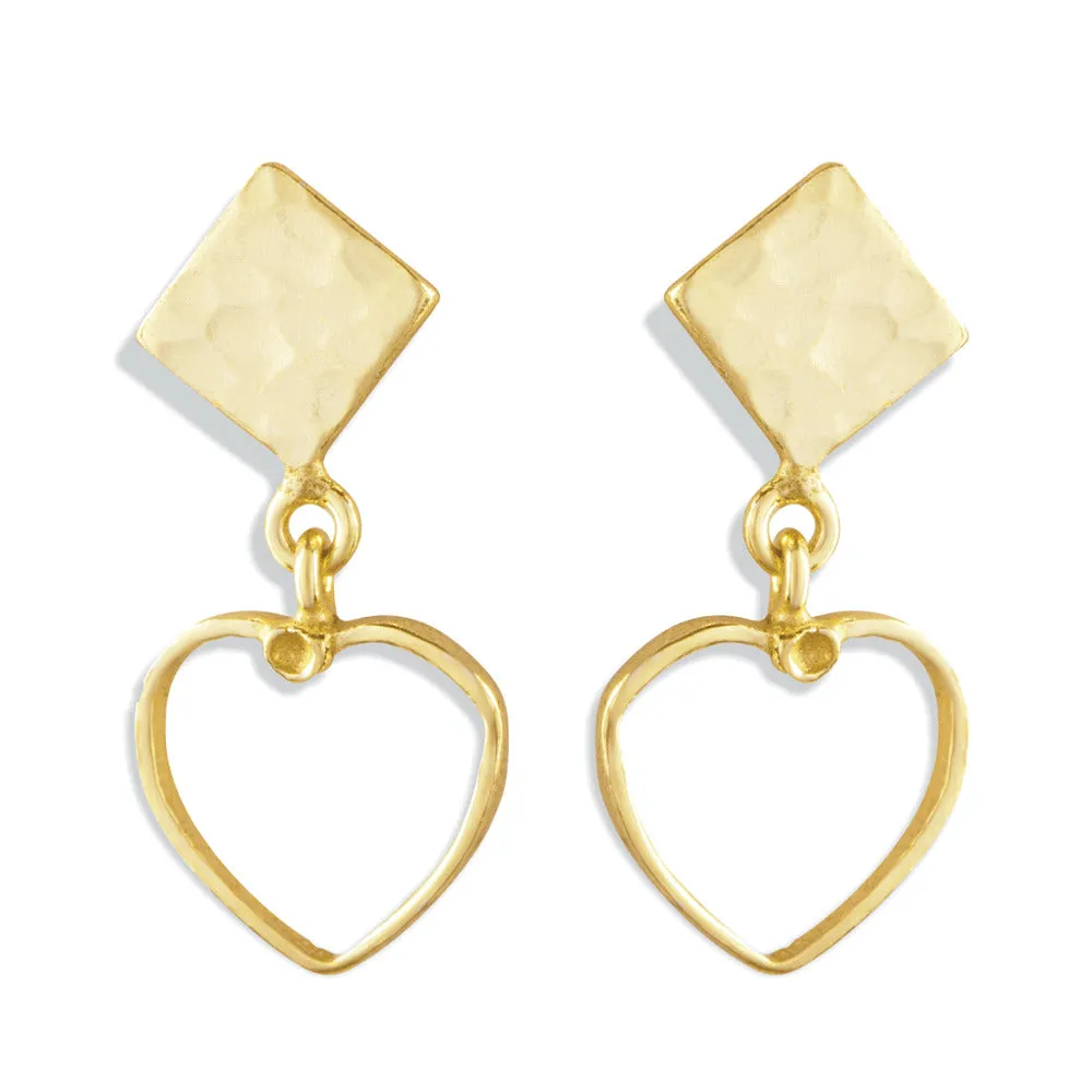 Love Triangle Drop Earrings