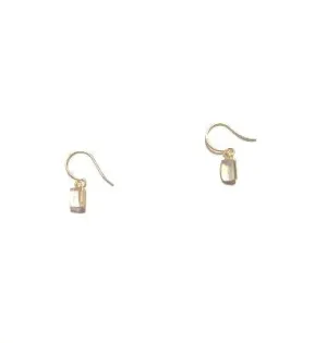 Margaret Solow | Moonstone Baguette 18k Earrings