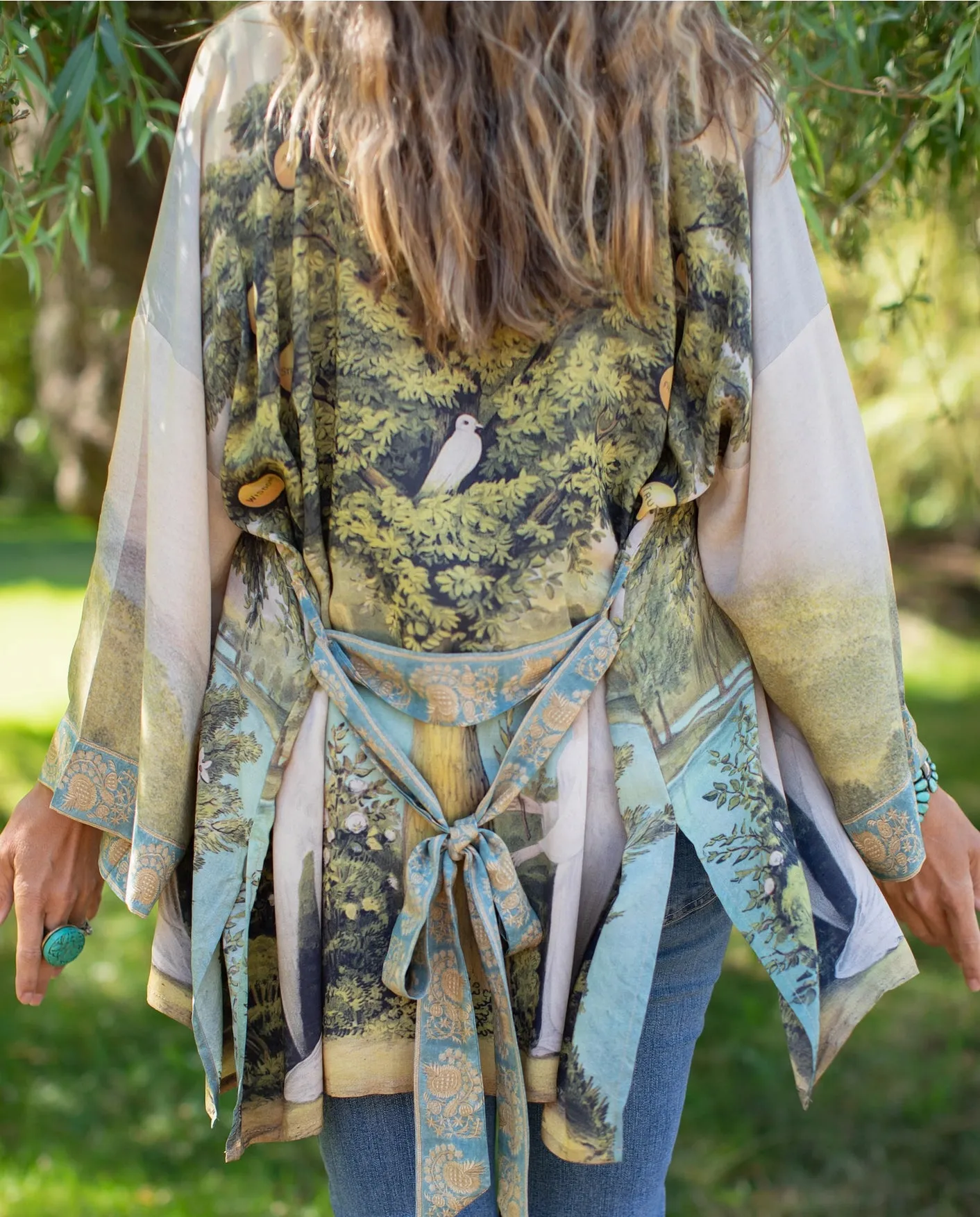 Market of Stars - Tree Of Life Belted Kimono Jacket