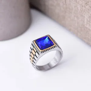 Men's 316LStainless Steel High Quality Onyx Rings Classic Trend Jewelry