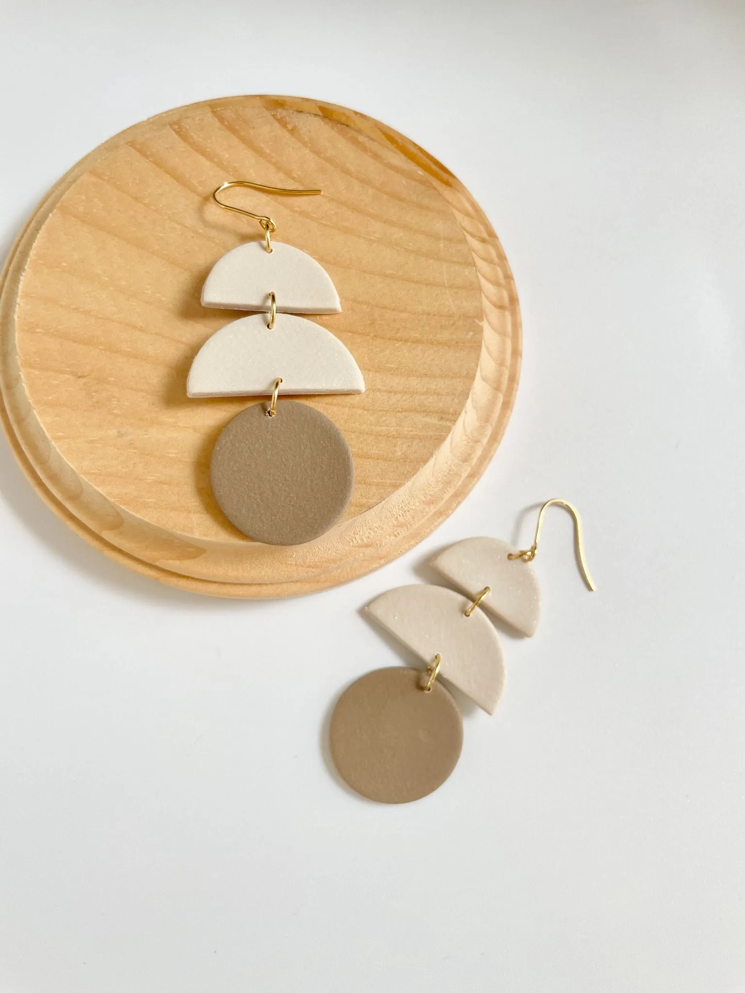 Neutral Geometric Statement Earrings