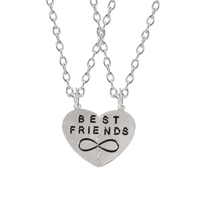 New 2 PCS/Set Animal Best Friends Friendship Couple Two Parts Pendant Necklace Best Gifts For Men Women BFF Jewelry Wholesale