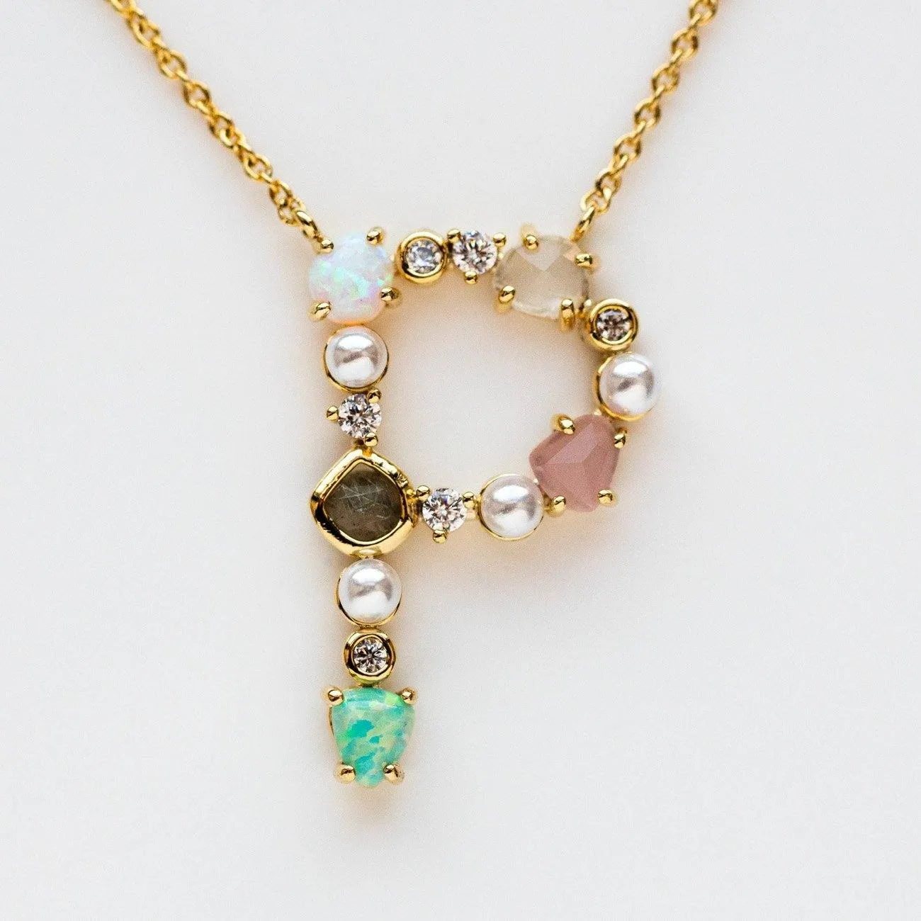 Opal Monogram Pendant