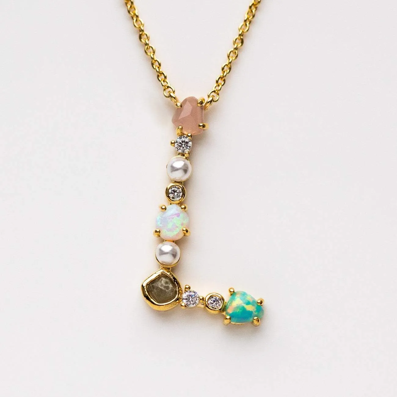 Opal Monogram Pendant