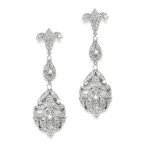 Opulent Vintage Cubic Zirconia Earrings