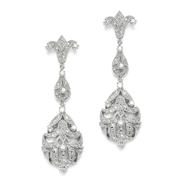 Opulent Vintage Cubic Zirconia Earrings