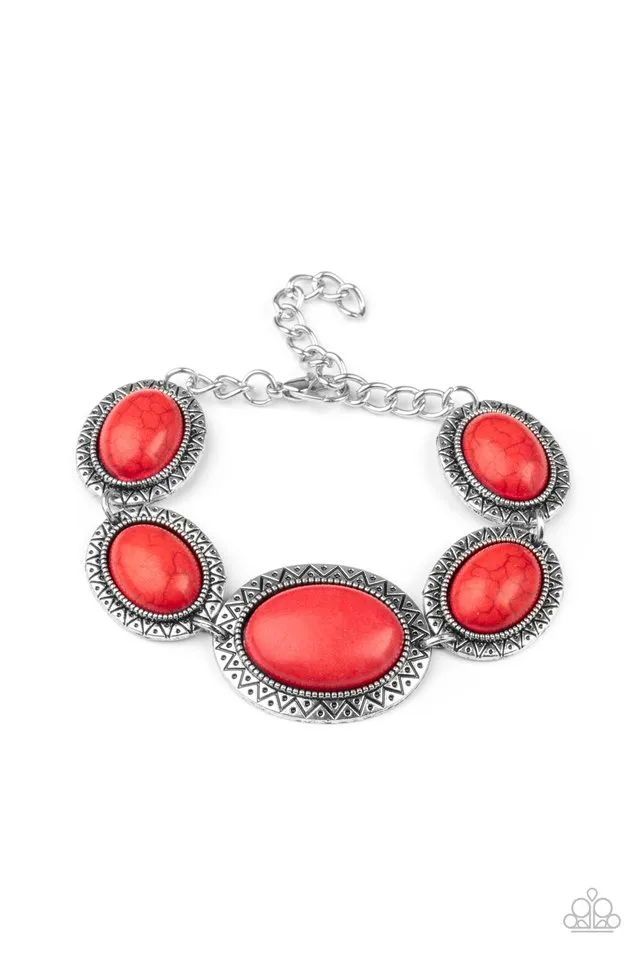 Paparazzi Bracelet ~ MESA Time Zone - Red