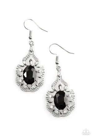 Paparazzi Earring ~ Chicly Courtesan - Black