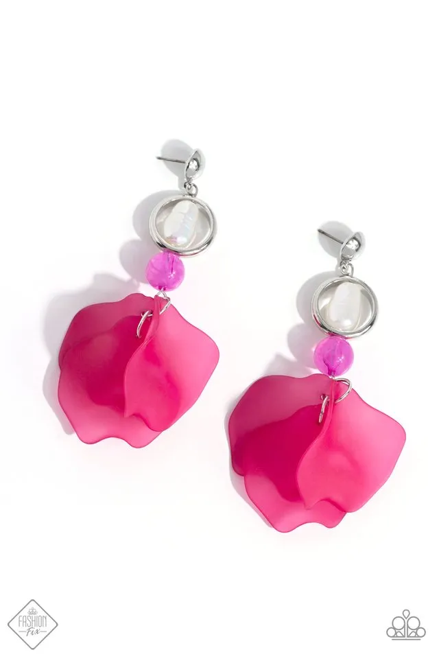 Paparazzi Earring ~ Lush Limit - Pink