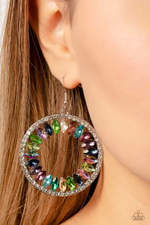 Paparazzi Earring ~ Wall Street Wreaths - Multi