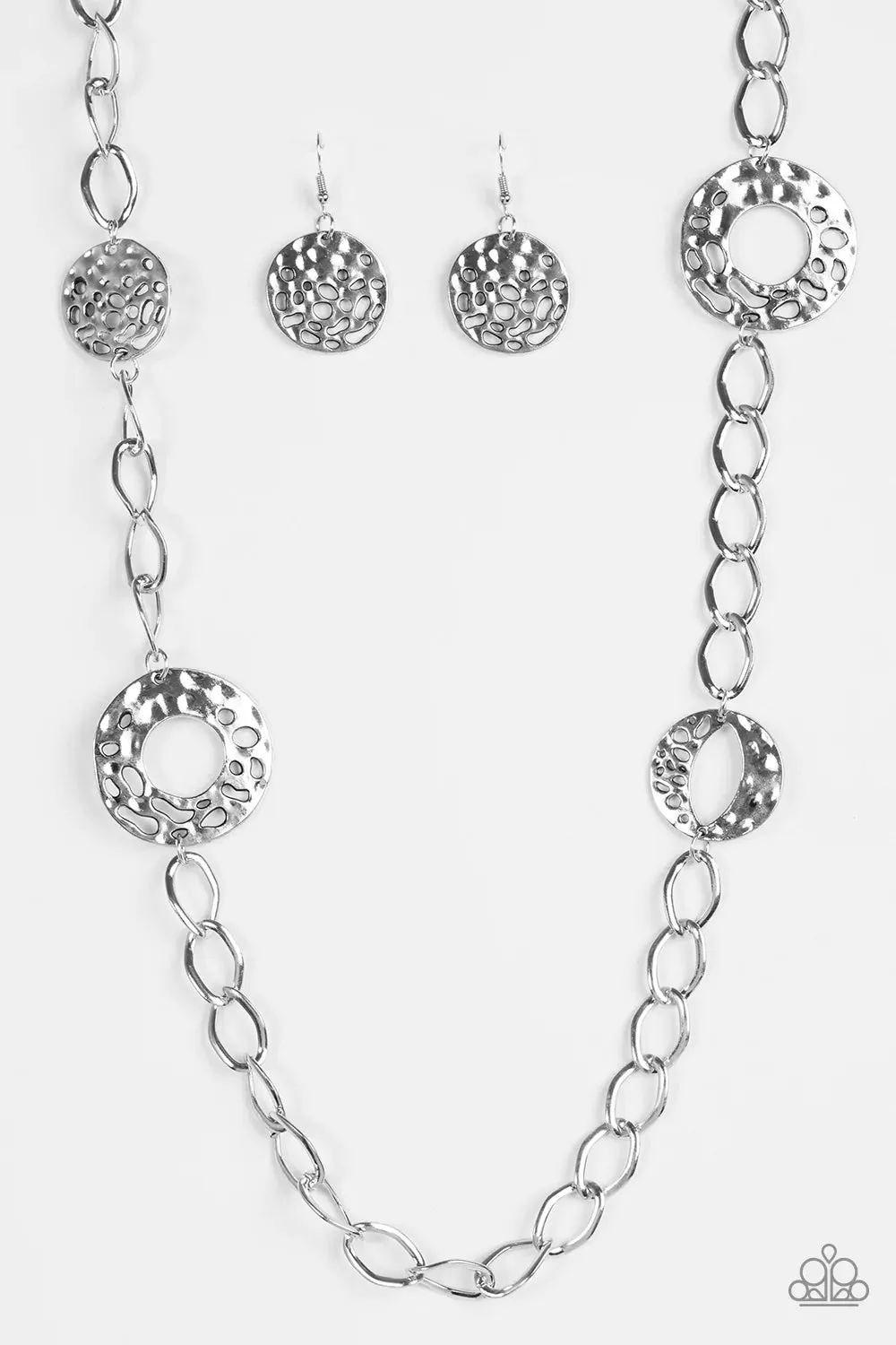 Paparazzi Necklace ~ Industrial Mayhem - Silver