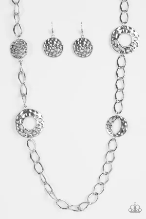 Paparazzi Necklace ~ Industrial Mayhem - Silver