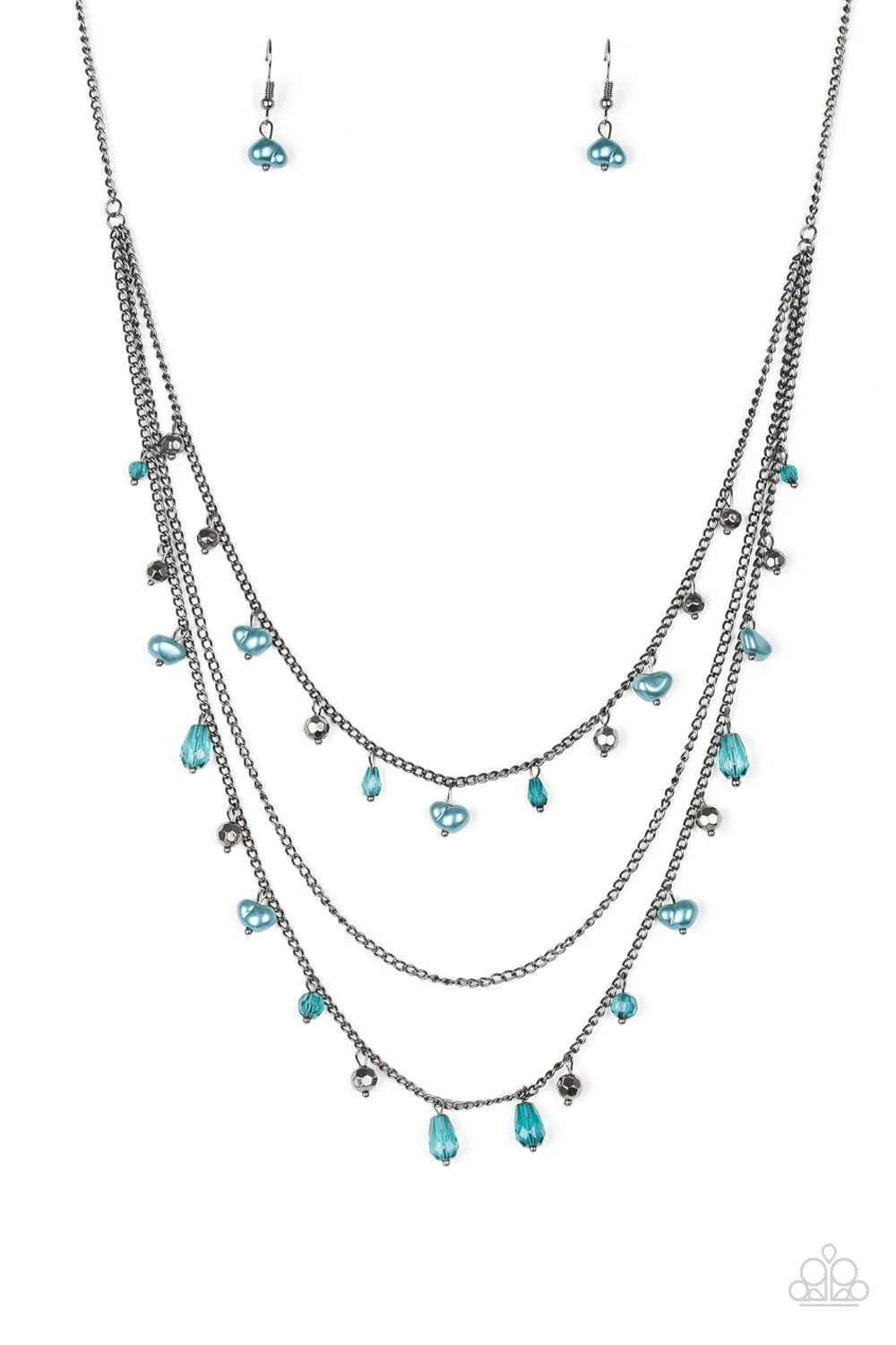 Paparazzi Necklace ~ Pebble Beach Beauty - Blue